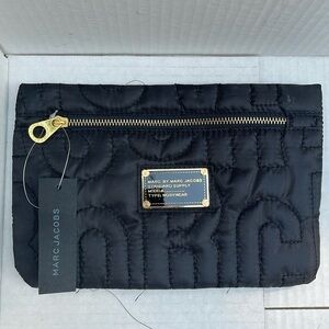 Marc Jacobs Black Quilted Cosmetic Bag NWOT